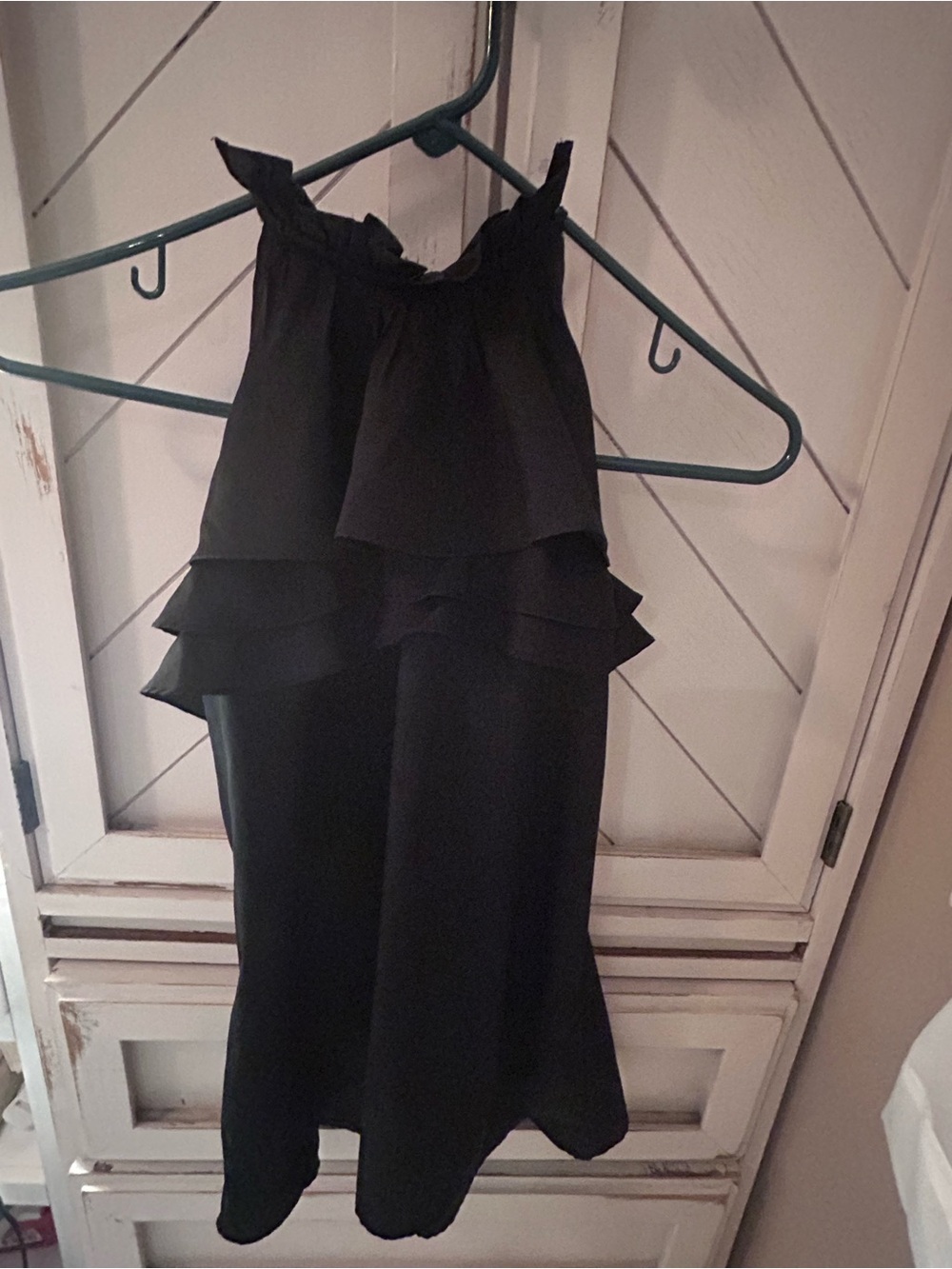 Banana Republic Black Tiered Ruffle Halter Blouse Top Vintage 2011/2012.